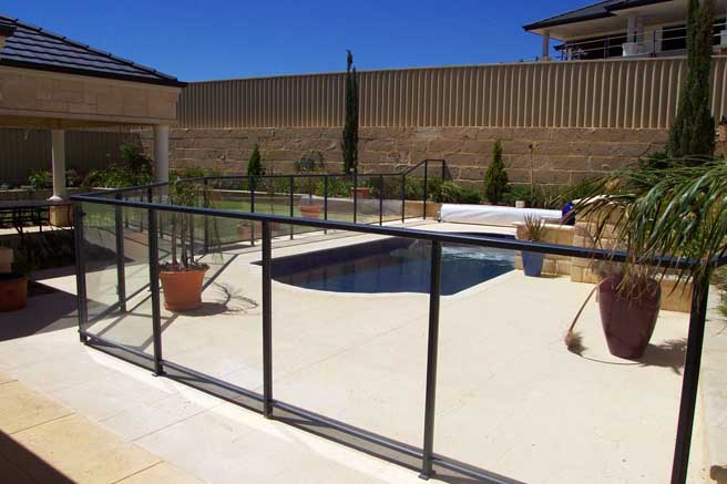 Framed Glass Pool Fence Modern Home